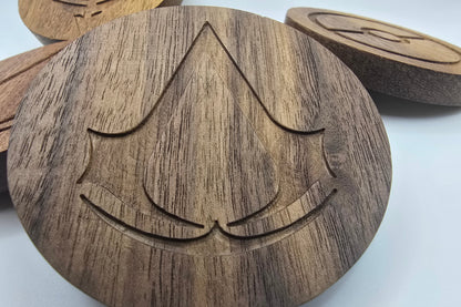 Wooden Assassin's Creed Wireless Phone Charger - 20 Watts fast Charger