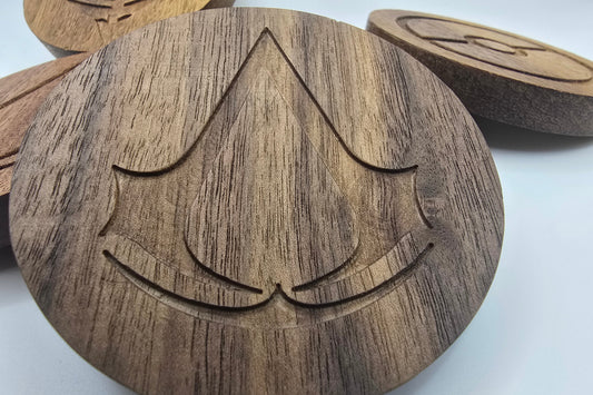 Wooden Assassin's Creed Wireless Phone Charger - 20 Watts fast Charger